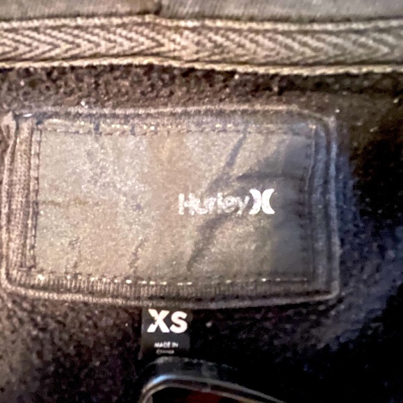 Hurley Black Fade Distressed Zip Up Hoody. Size XS - Picture 6 of 8